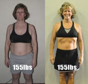 same weight different body composition pictures